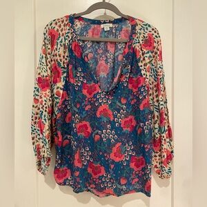 Sundance Dreamkeeper Multicolor Floral Peasant Blouse, size M